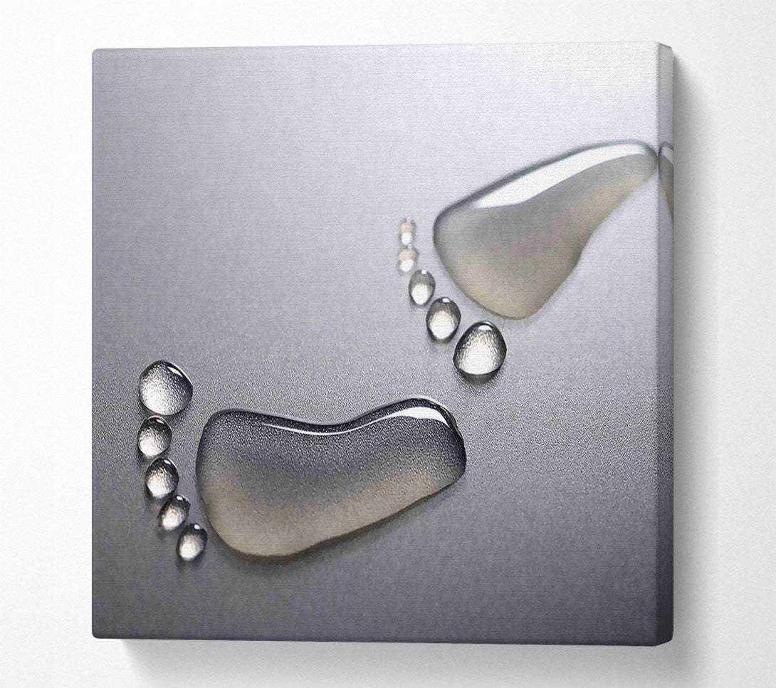  A Canvas Print of Water Footprints Canvas Print