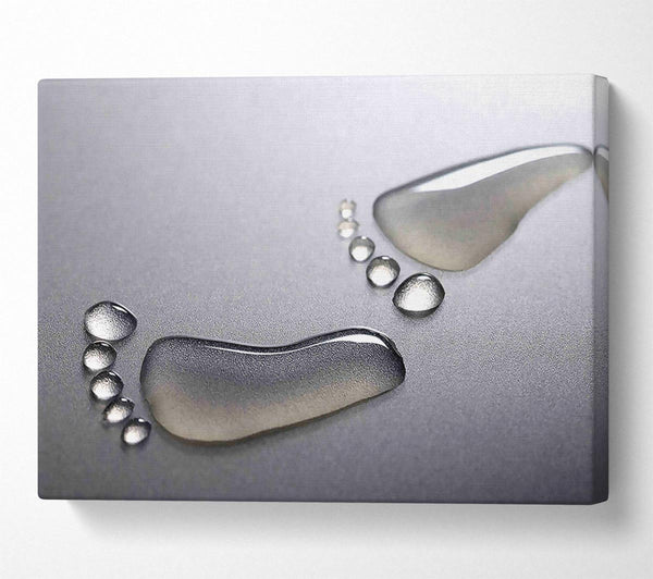  A Canvas Print of Water Footprints Canvas Print