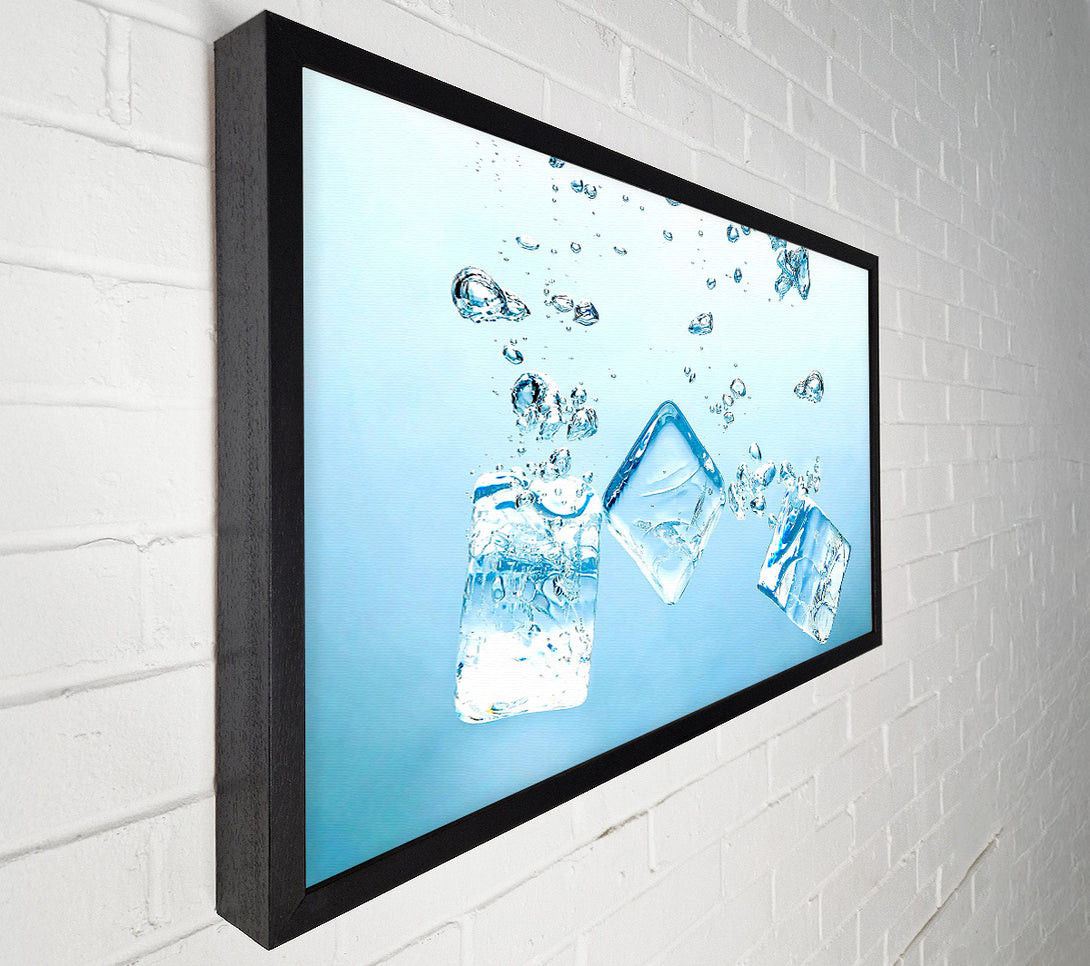  A Canvas Print of Ice Cubes Bubbles Canvas Print