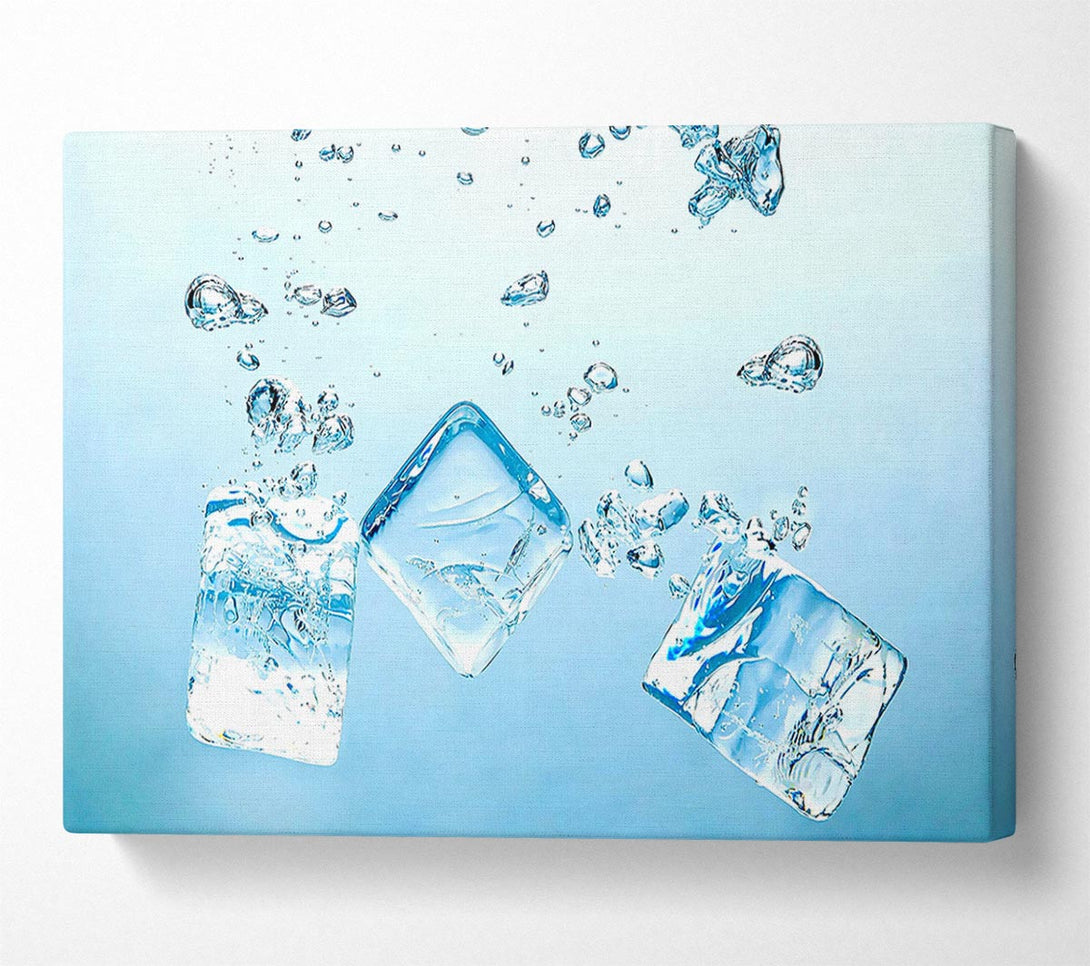  A Canvas Print of Ice Cubes Bubbles Canvas Print