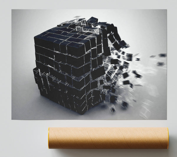Exploding Cube Print