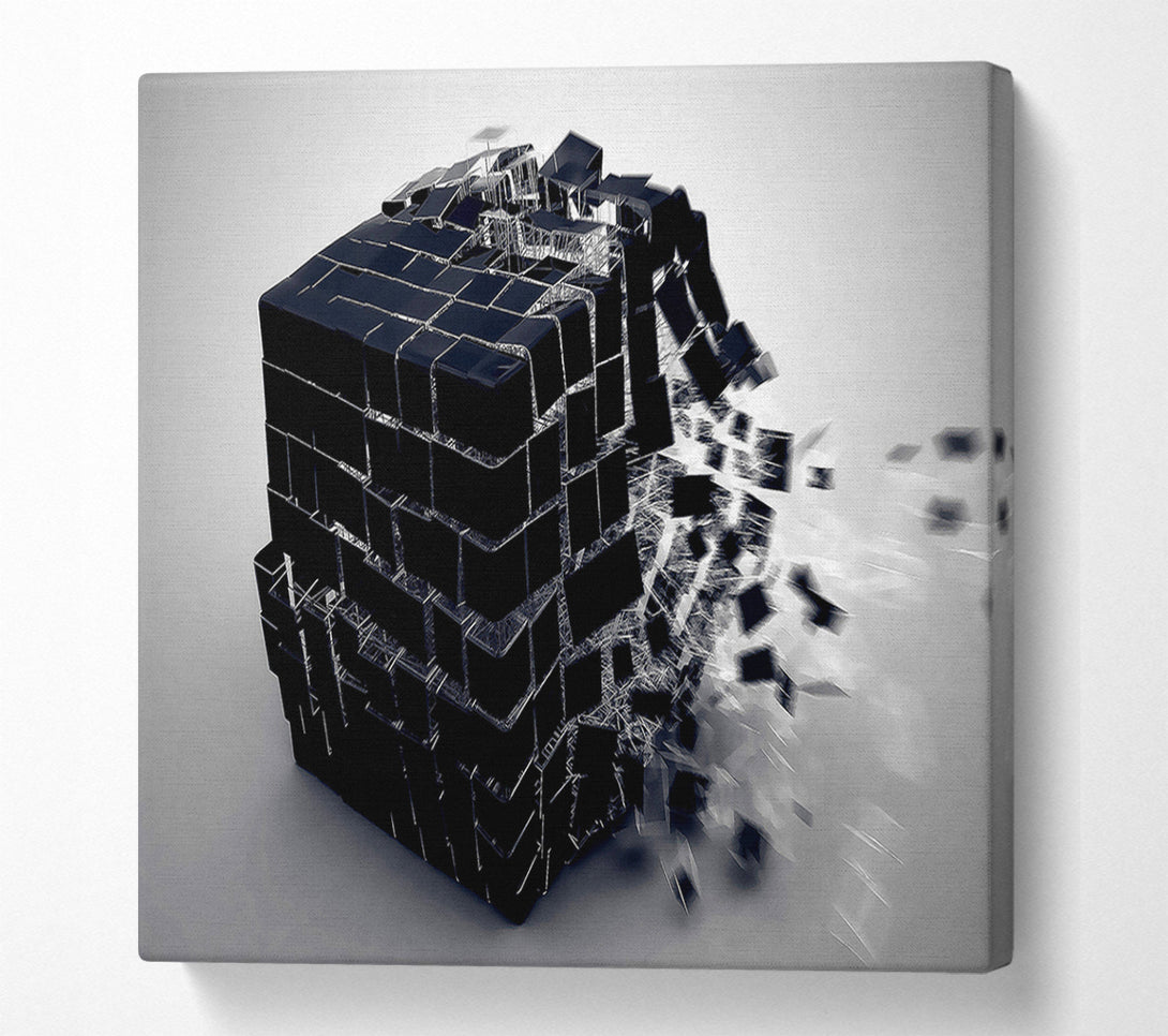  A Canvas Print of Exploding Cube Canvas Art