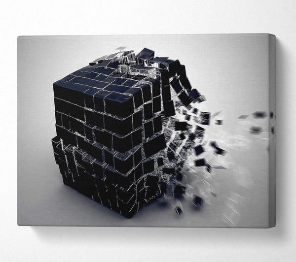 A Canvas Print of Exploding Cube Canvas Art