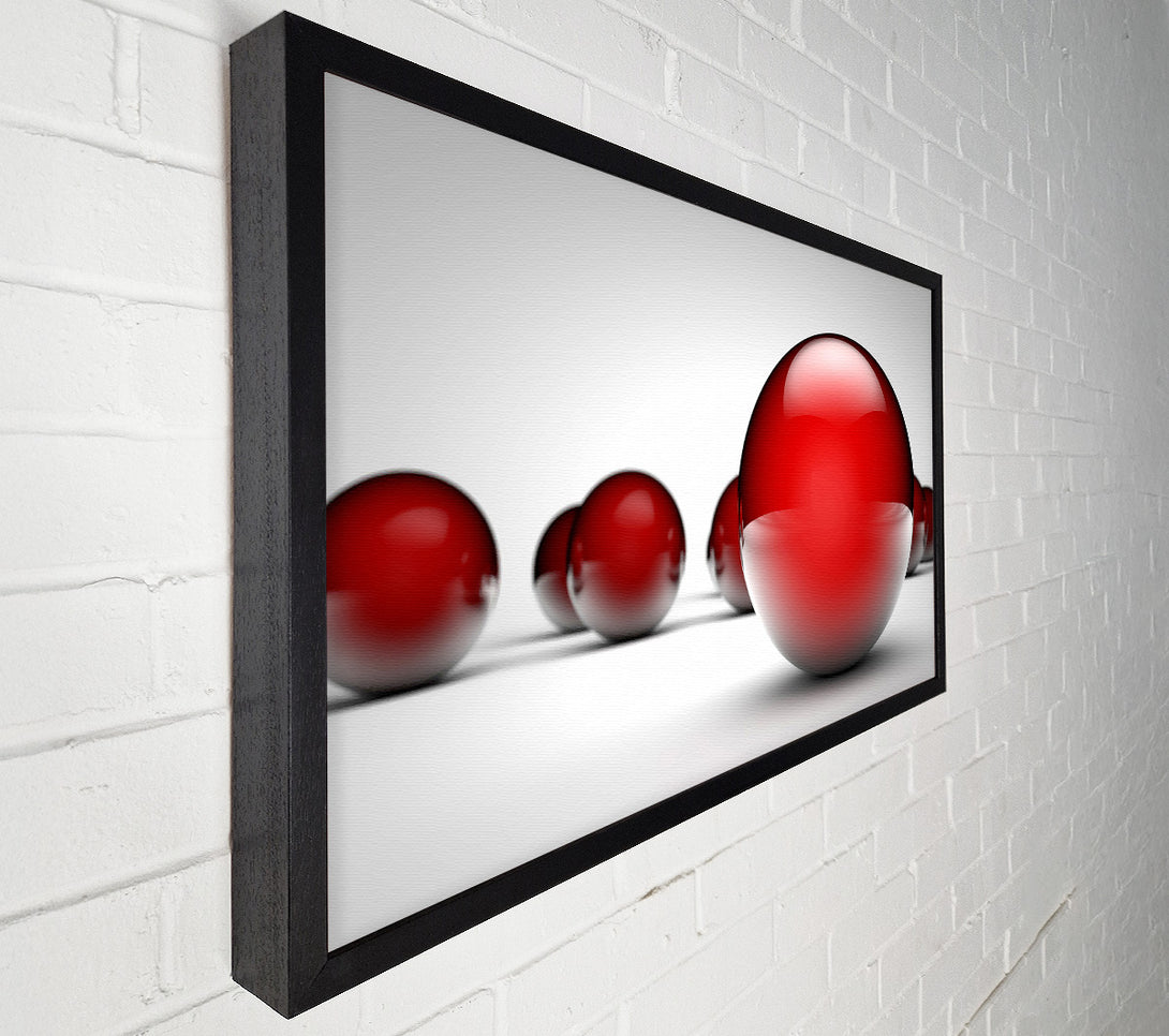  A Canvas Print of Shiny Red Balls Field Canvas Wall Art