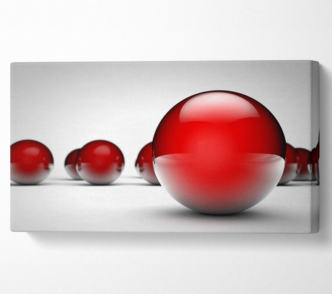  A Canvas Print of Shiny Red Balls Field Canvas Wall Art