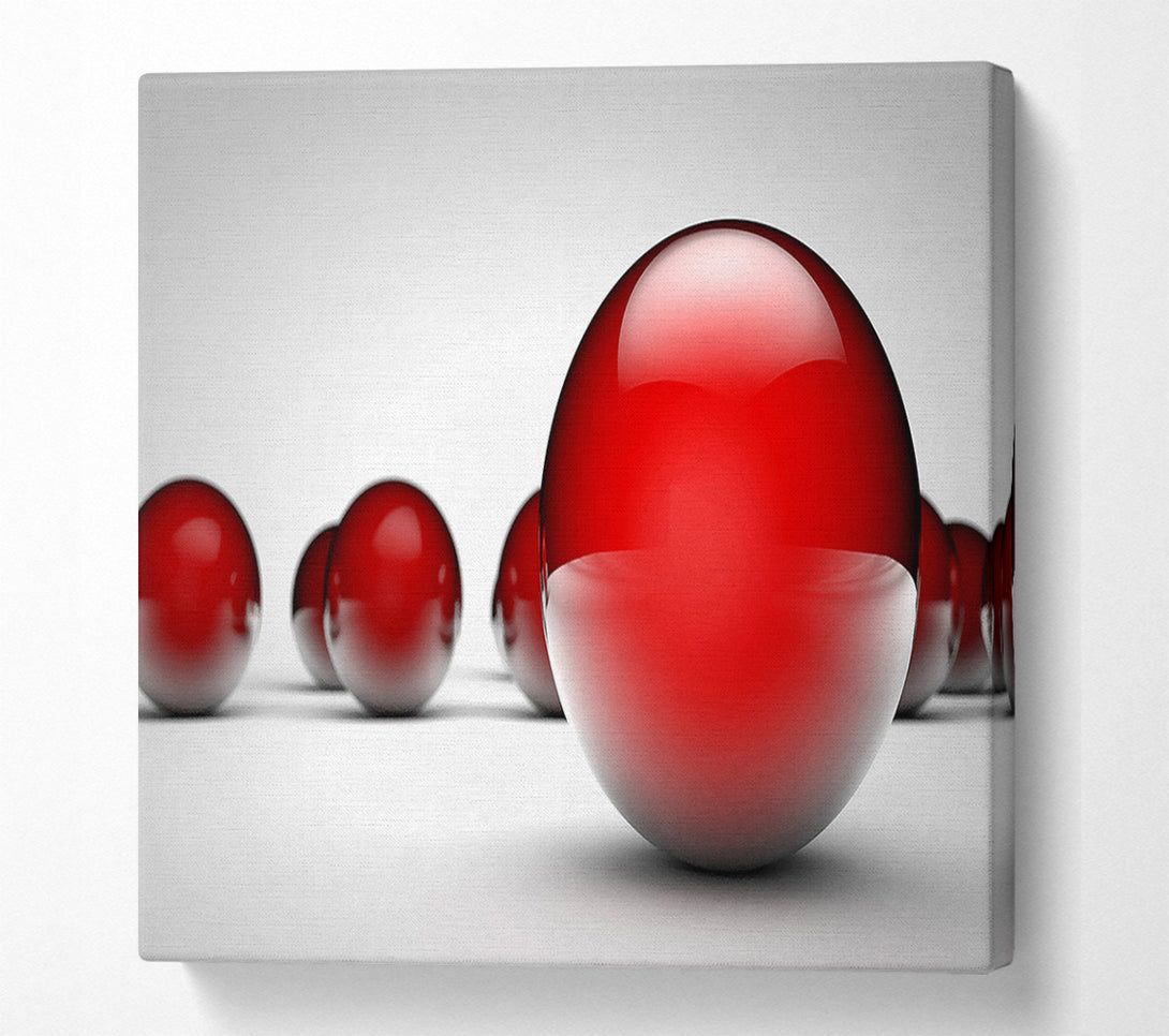  A Canvas Print of Shiny Red Balls Field Canvas Wall Art