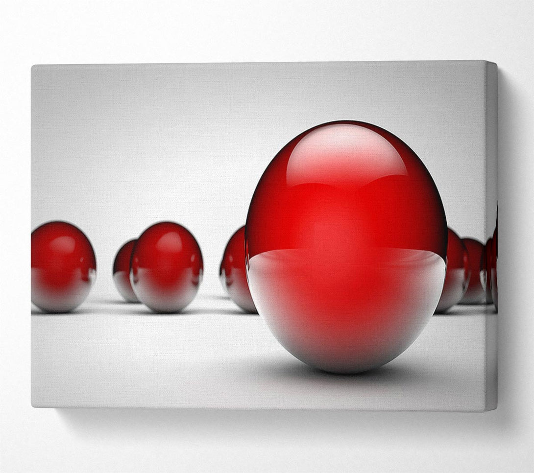  A Canvas Print of Shiny Red Balls Field Canvas Wall Art