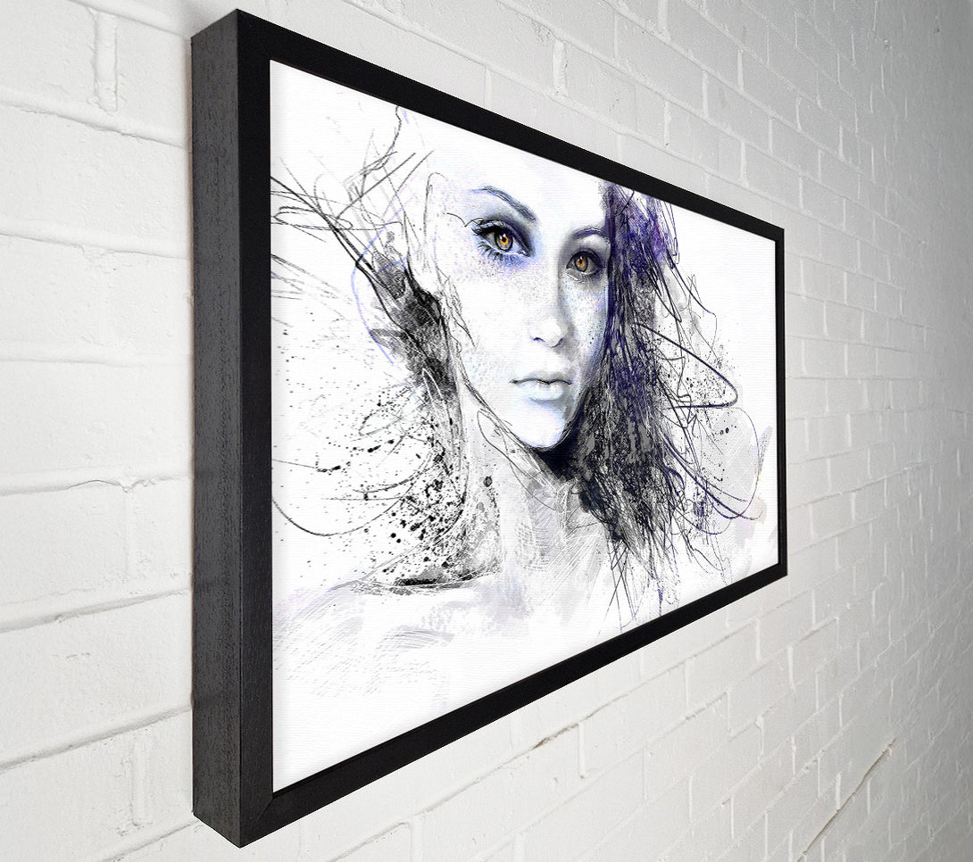  A Canvas Print of Urban Girl Drawing Canvas Wall Art