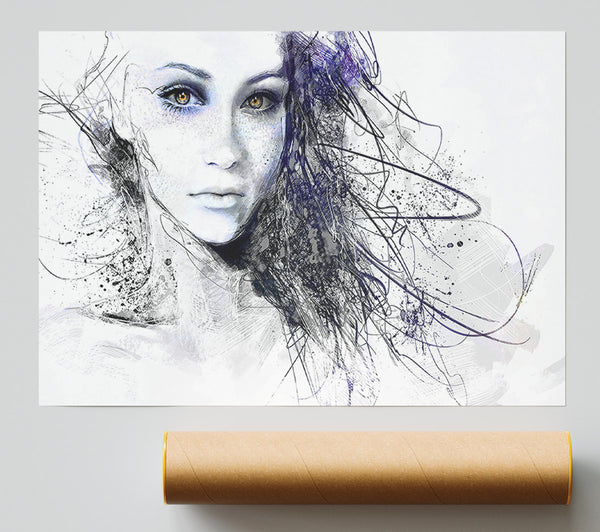 Urban Girl Drawing Print