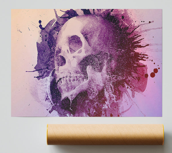 Watercolour Skull Design Giclee Print