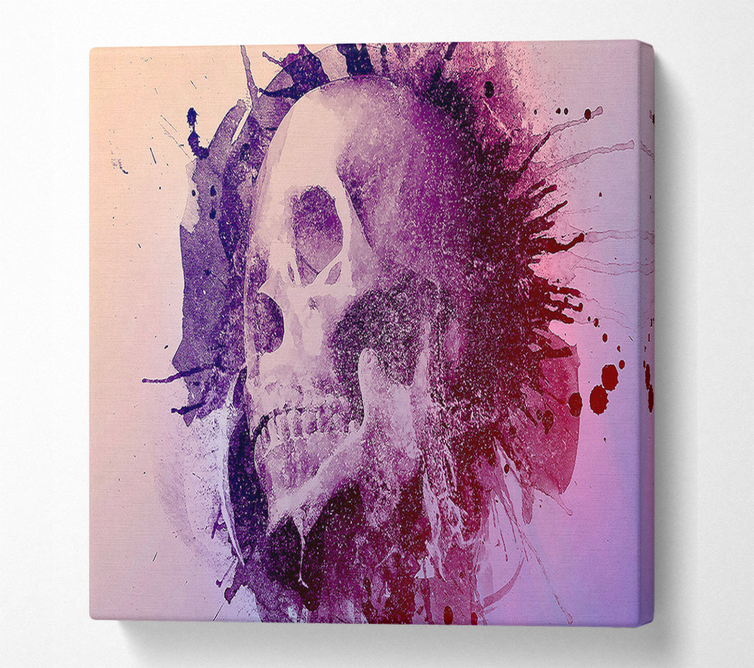  A Canvas Print of Watercolour Skull Design Canvas Print
