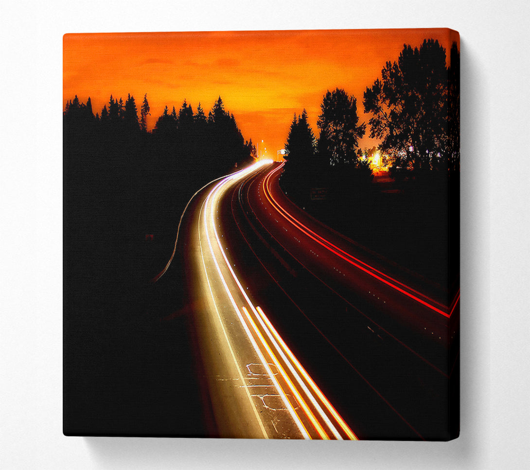  A Canvas Print of Interstate Highway Canvas Wall Art