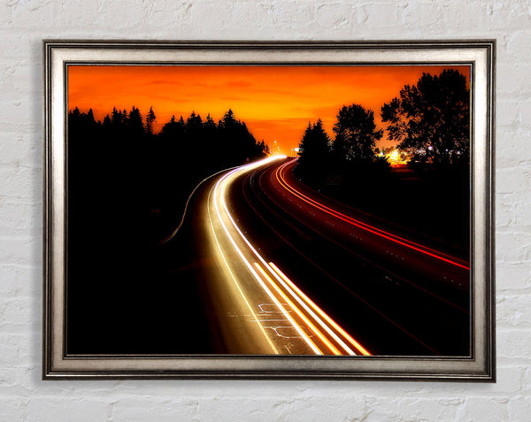 Interstate Highway Framed Print