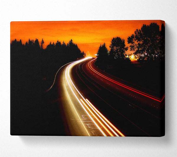  A Canvas Print of Interstate Highway Canvas Wall Art
