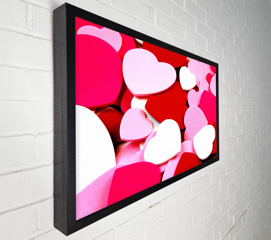  A Canvas Print of Tons Of Hearts Canvas Wall Art