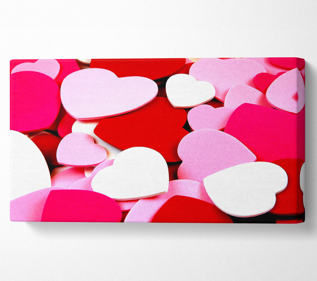  A Canvas Print of Tons Of Hearts Canvas Wall Art
