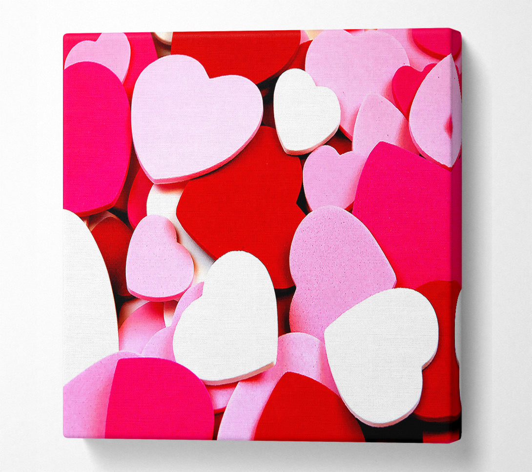  A Canvas Print of Tons Of Hearts Canvas Wall Art