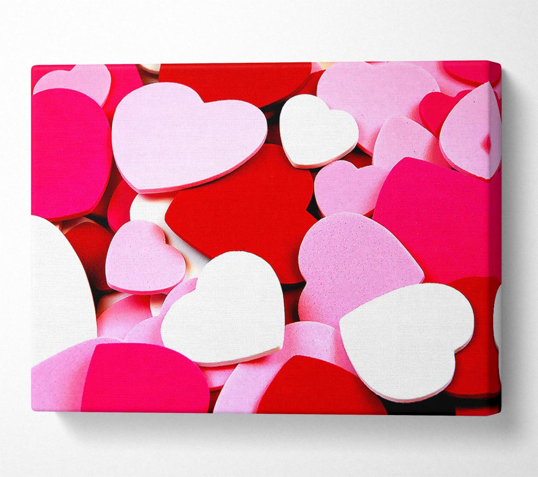  A Canvas Print of Tons Of Hearts Canvas Wall Art