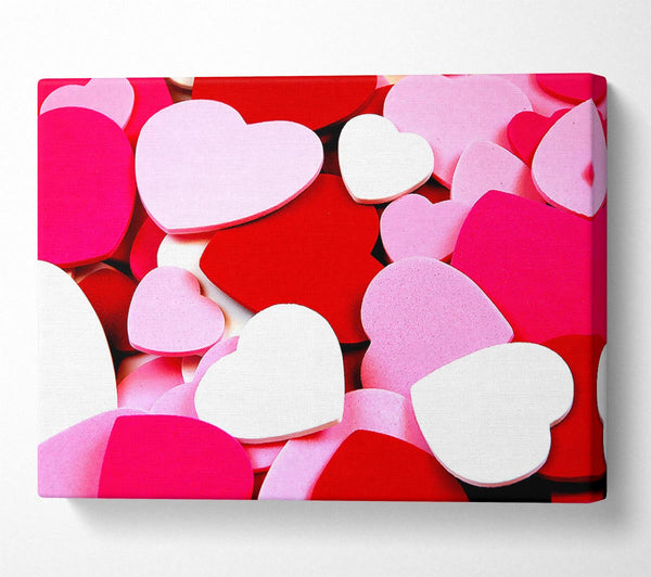  A Canvas Print of Tons Of Hearts Canvas Wall Art