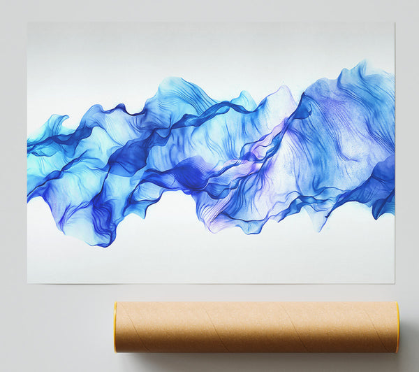 Blue Ripple Wave Poster