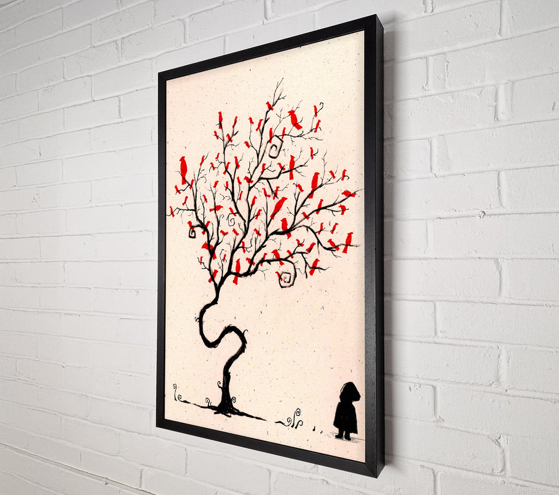  A Canvas Print of Red Birds Canvas Wall Art