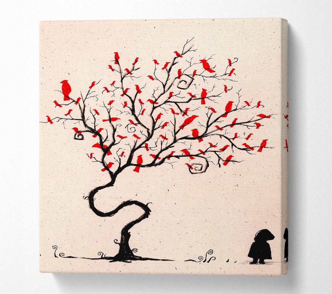  A Canvas Print of Red Birds Canvas Wall Art