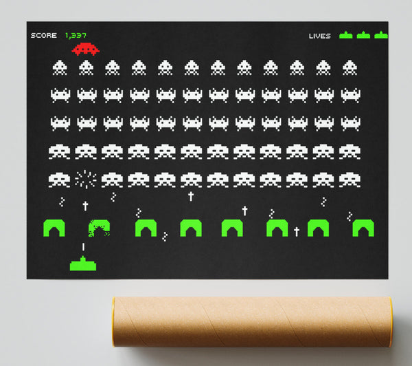 Space Invaders Poster