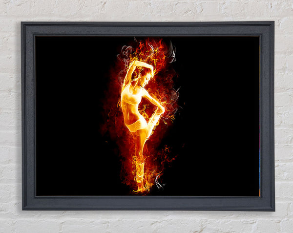 Fire Dancer Orange Framed Print