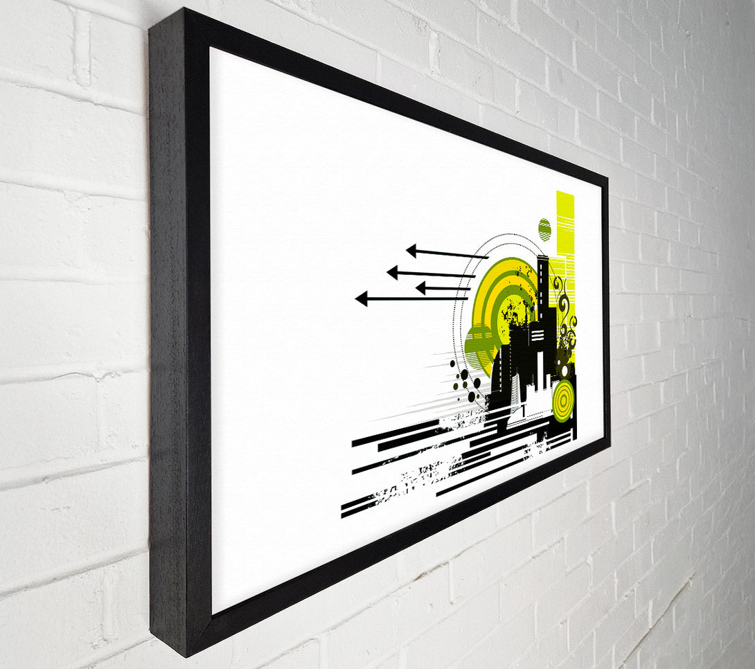  A Canvas Print of Contemporary City Sun White Canvas Art