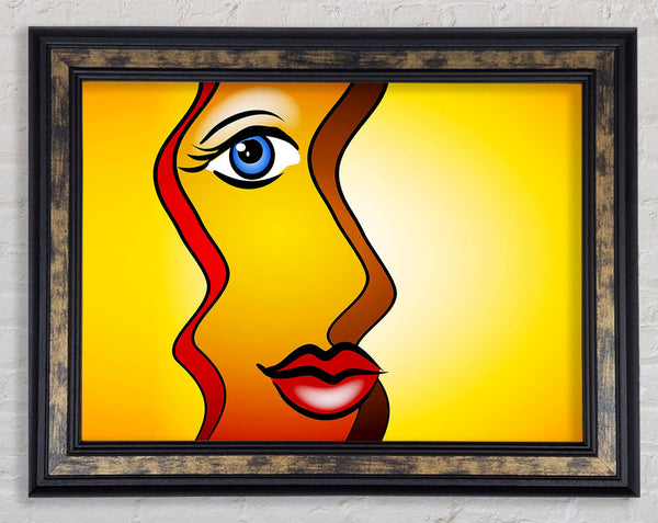 Abstract Woman Framed Print