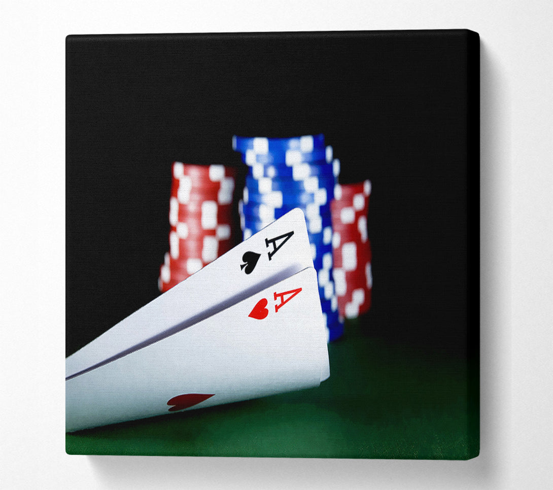  A Canvas Print of The Nuts In Poker Canvas Art