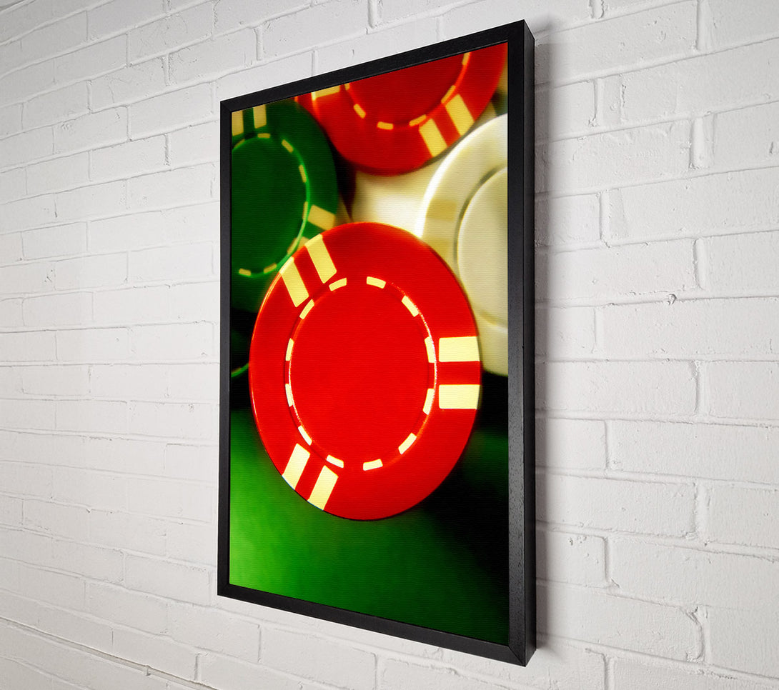  A Canvas Print of Poker Chips Canvas Print