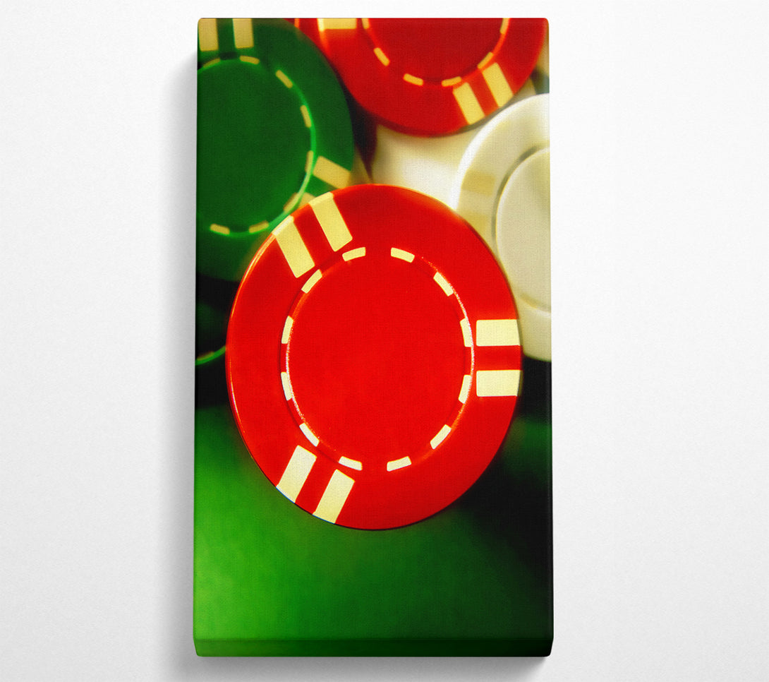  A Canvas Print of Poker Chips Canvas Print