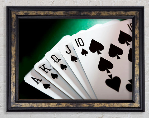 Royal Flush Poker Framed Print