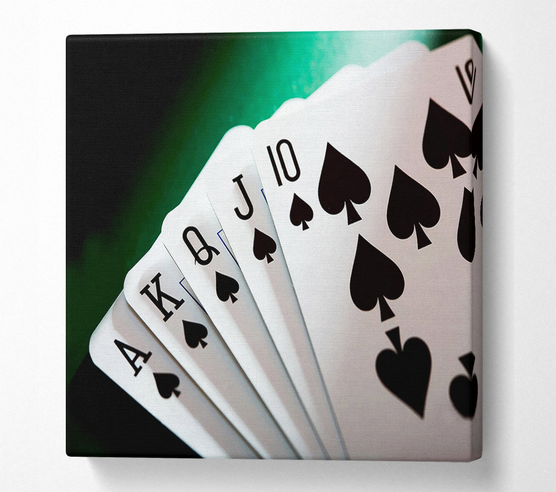  A Canvas Print of Royal Flush Poker Canvas Art