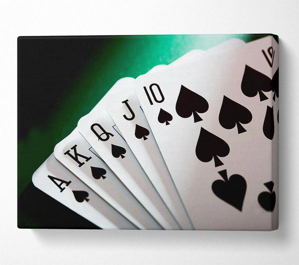  A Canvas Print of Royal Flush Poker Canvas Art