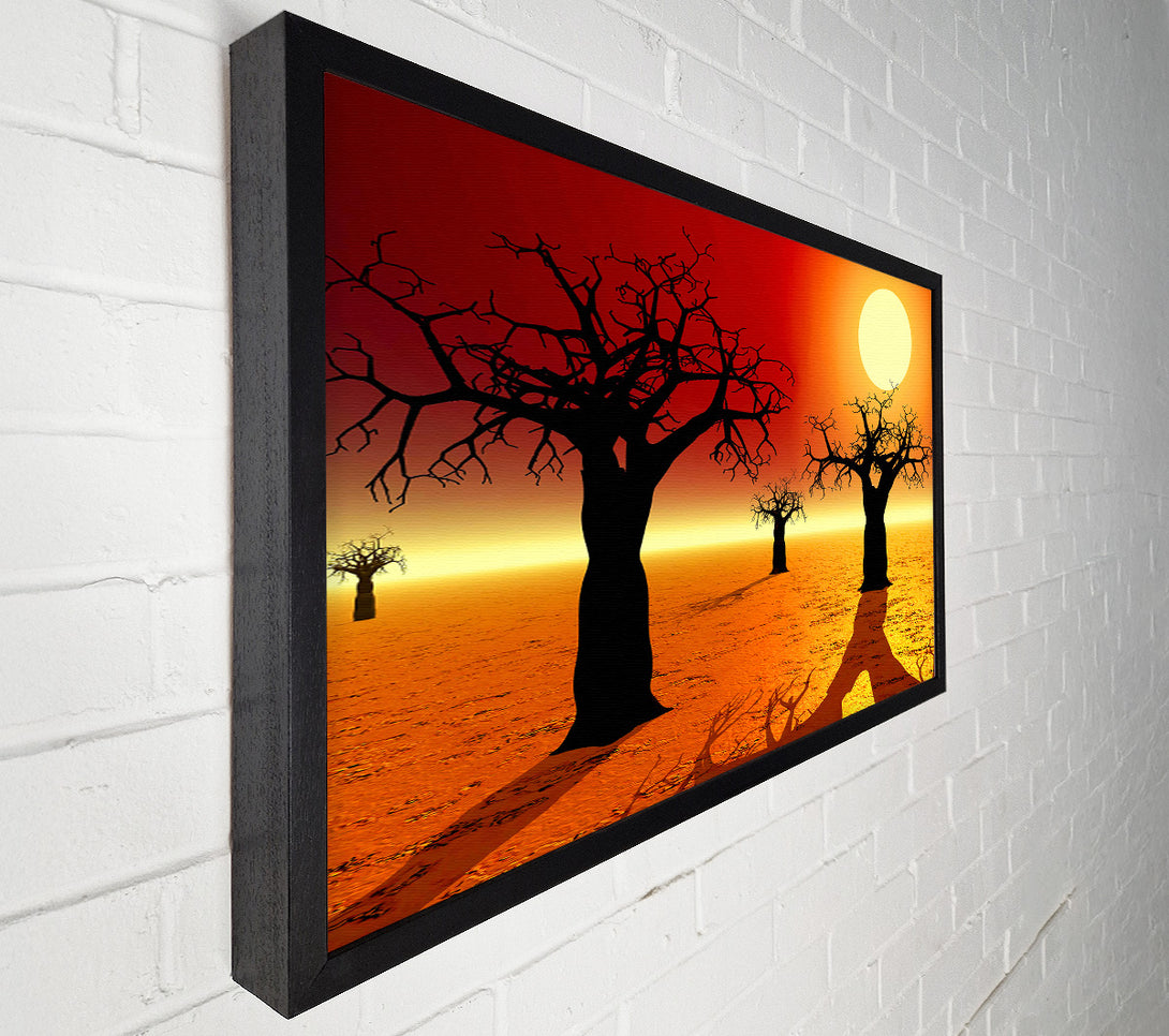  A Canvas Print of Surreal Desert Trees Canvas Print