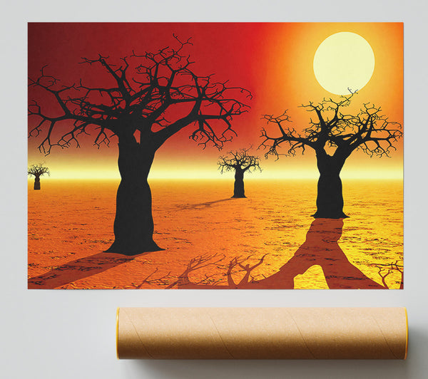 Surreal Desert Trees Print