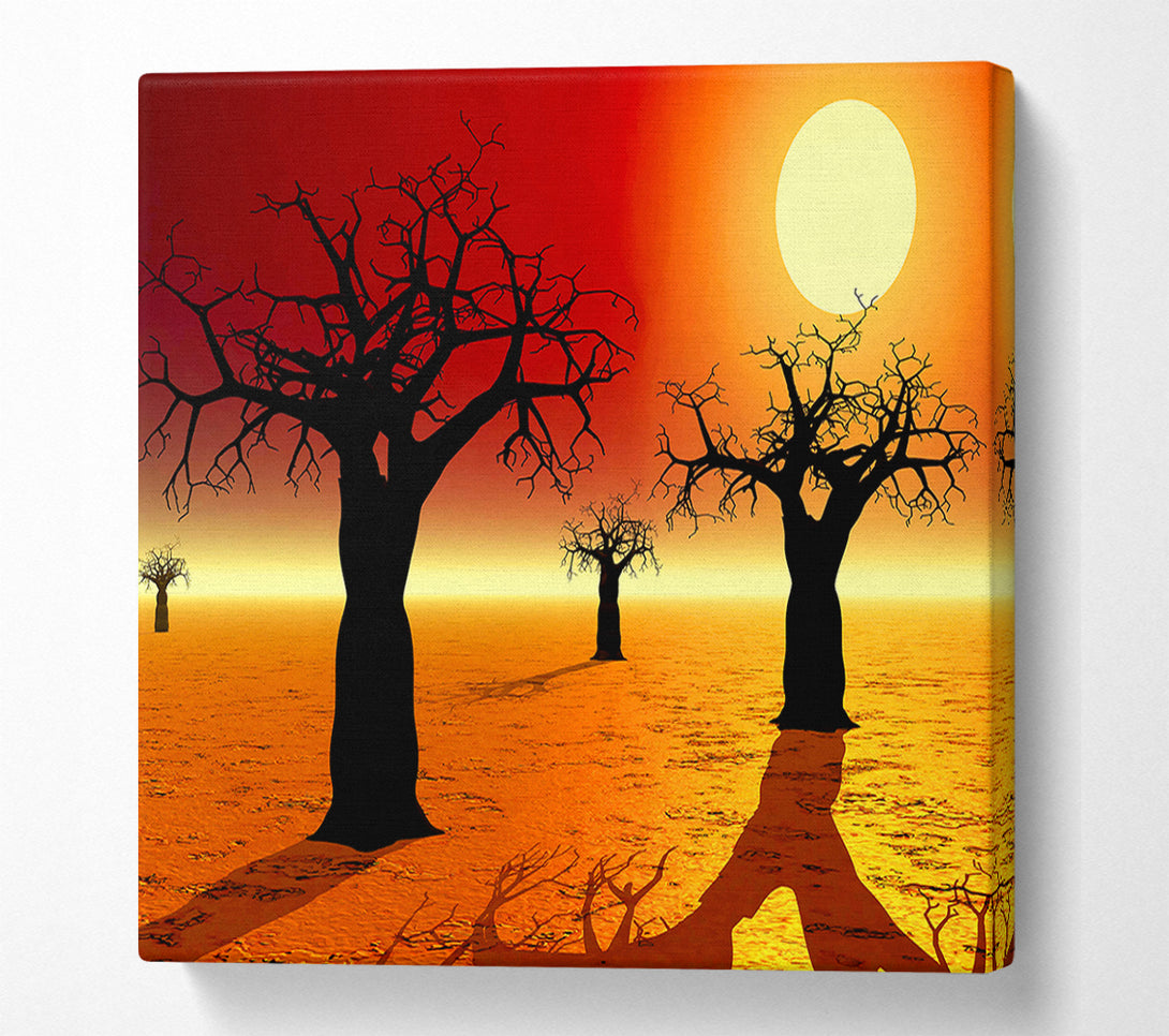  A Canvas Print of Surreal Desert Trees Canvas Print