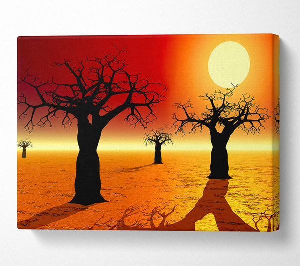  A Canvas Print of Surreal Desert Trees Canvas Print