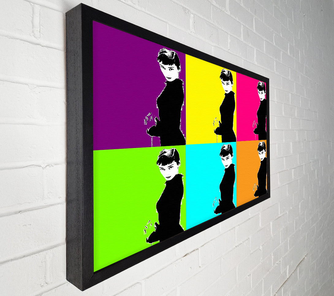  A Canvas Print of Audrey Hepburn Pop Art Canvas Art