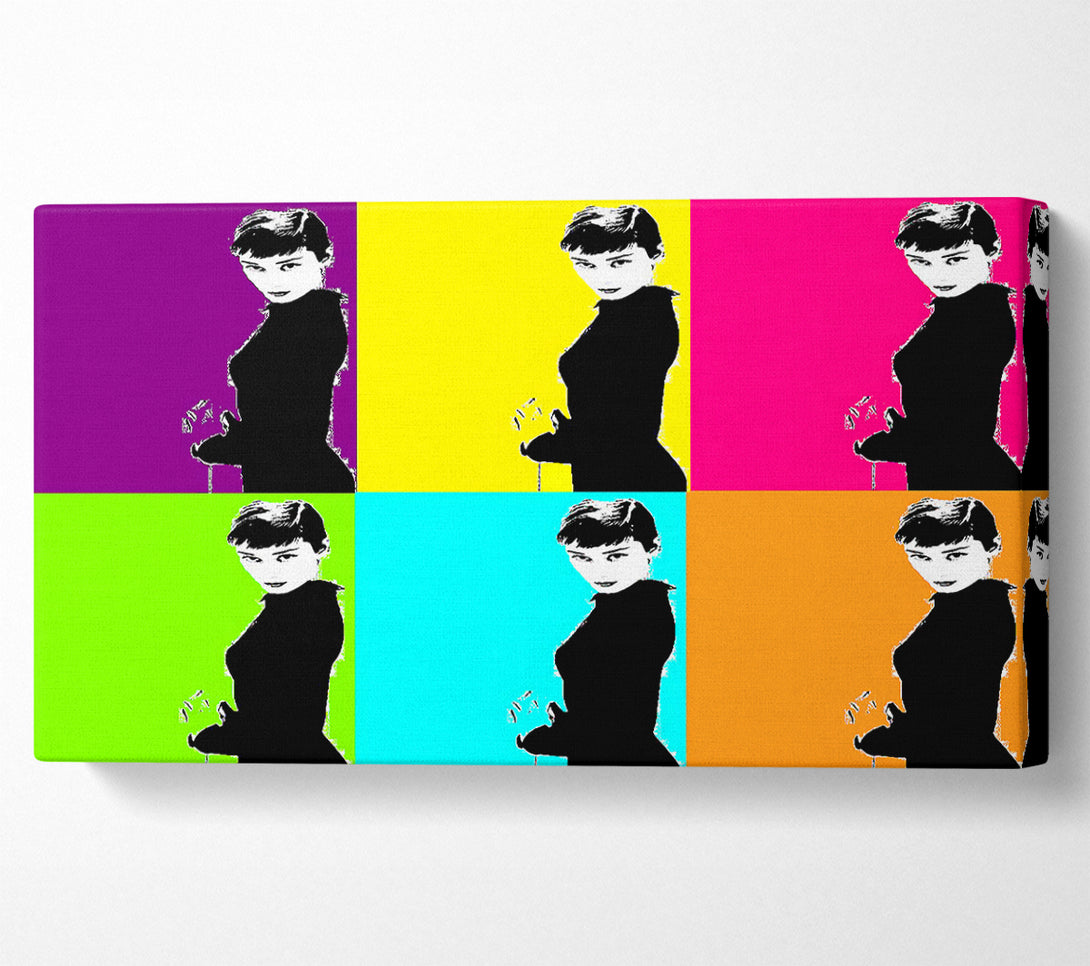  A Canvas Print of Audrey Hepburn Pop Art Canvas Art