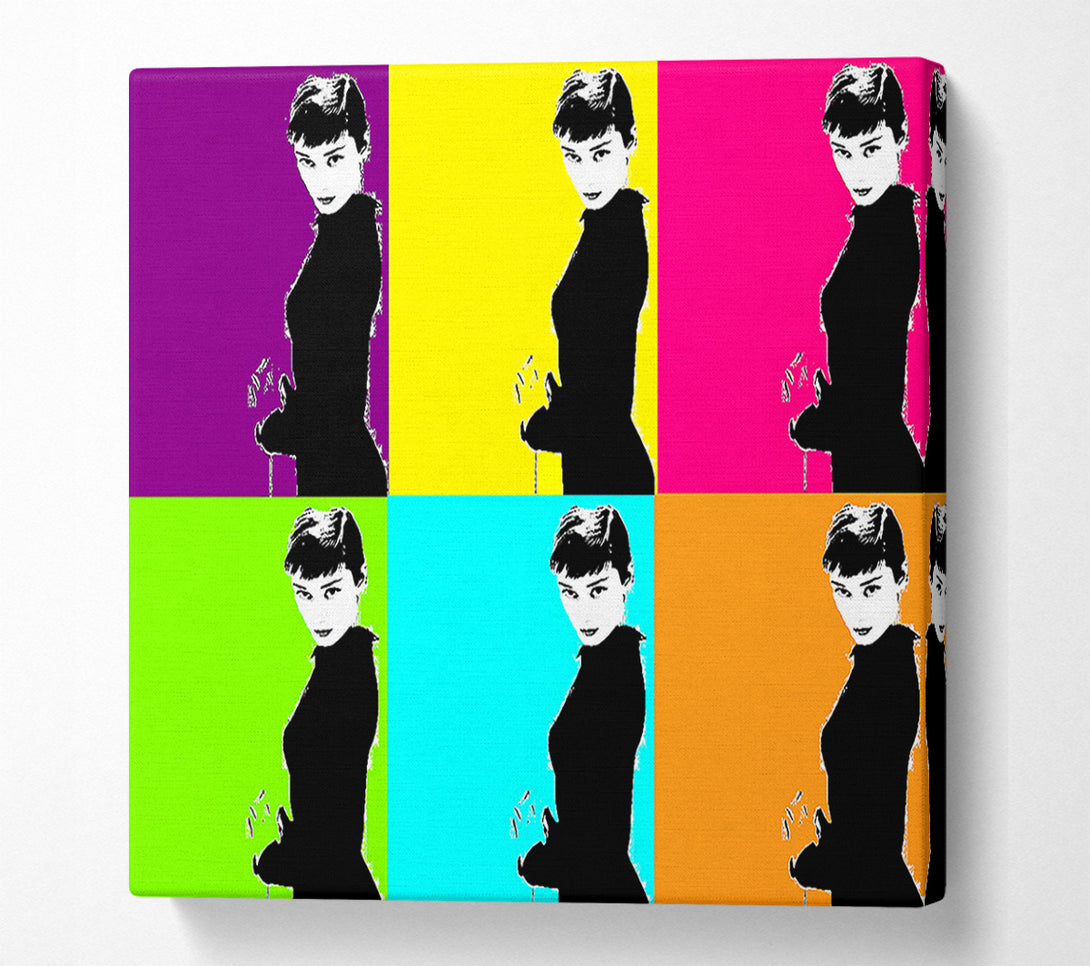  A Canvas Print of Audrey Hepburn Pop Art Canvas Art