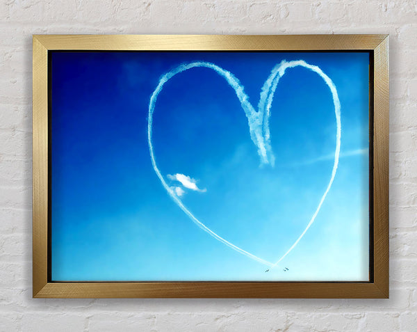 Love Heart Skies Framed Print
