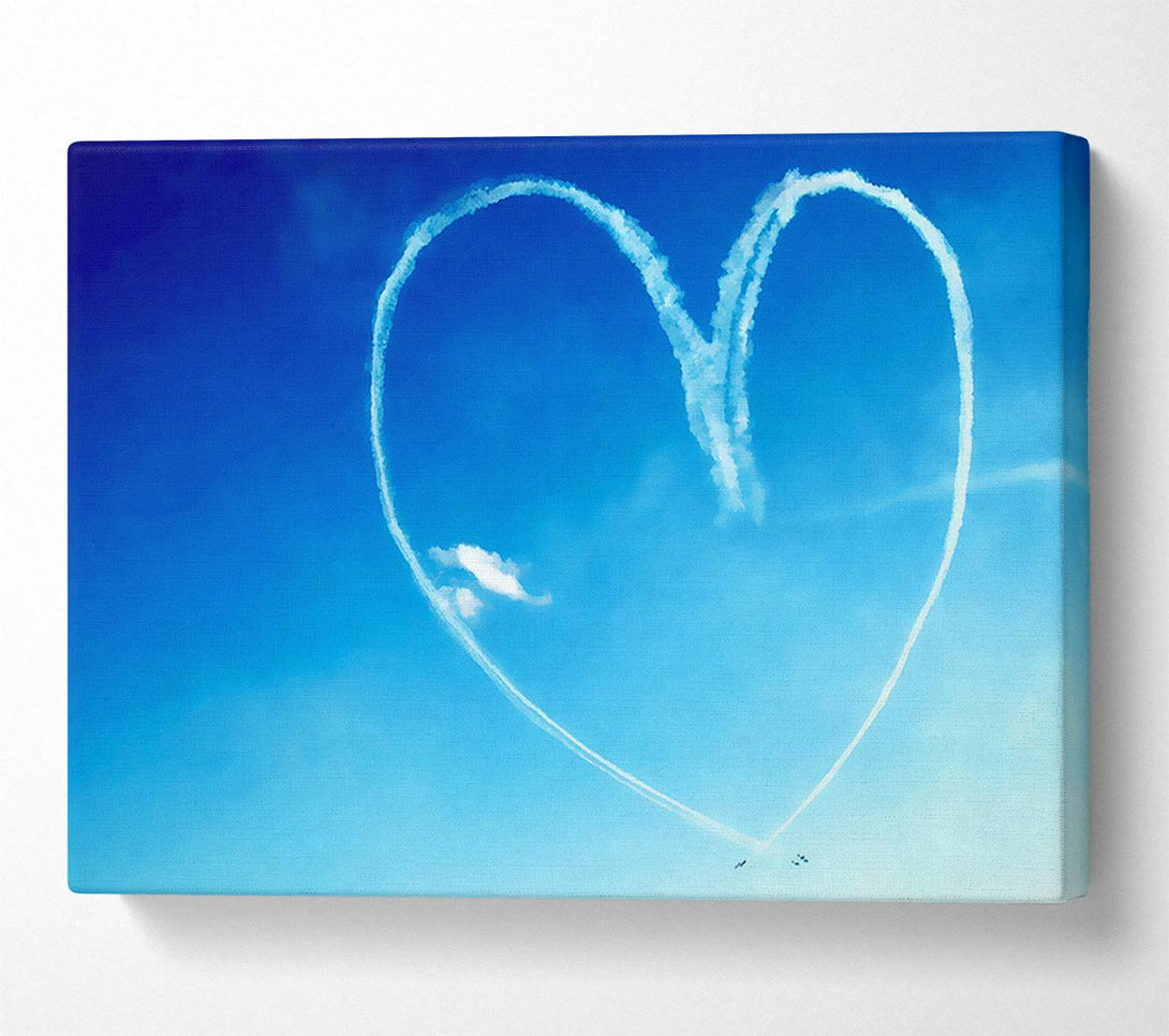  A Canvas Print of Love Heart Skies Canvas Print