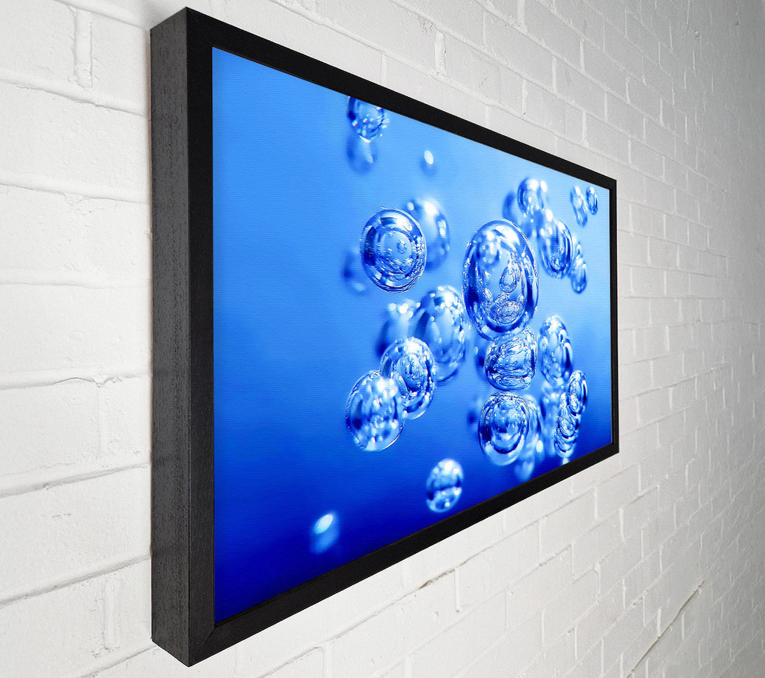  A Canvas Print of Liquid Blue Bubbles Canvas Wall Art