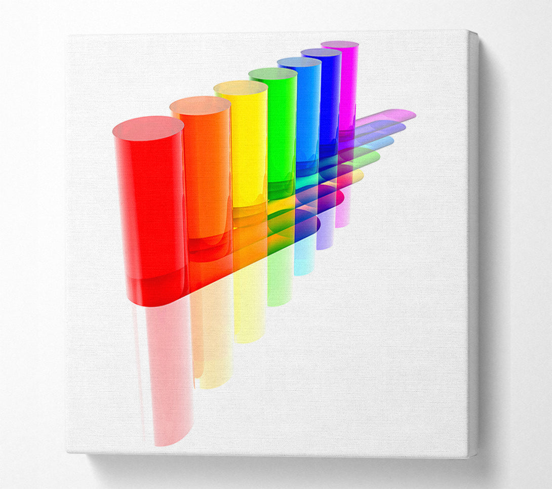  A Canvas Print of Rainbow Tubes Canvas Print