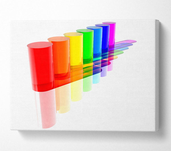  A Canvas Print of Rainbow Tubes Canvas Print