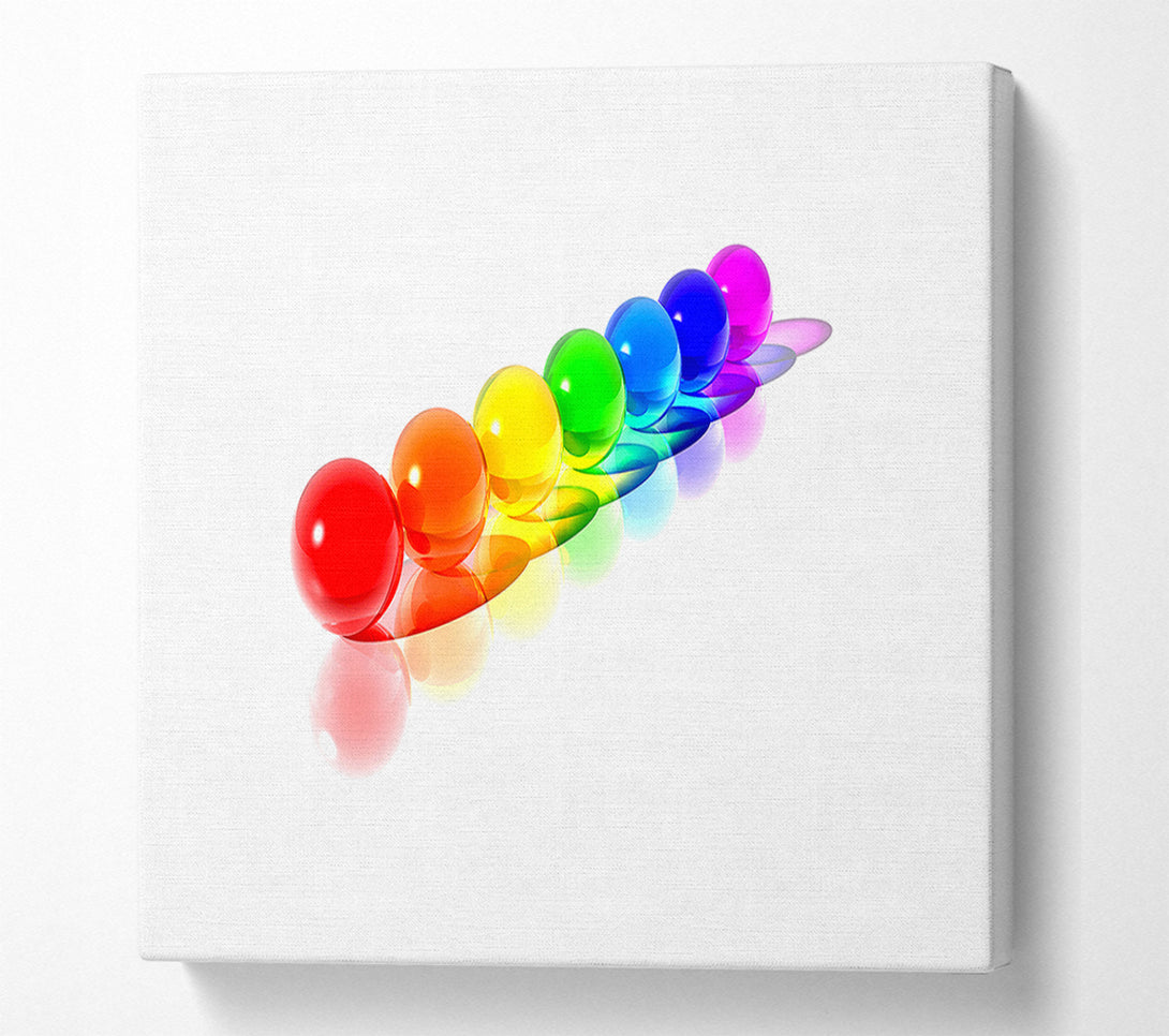  A Canvas Print of Rainbow Marbels Canvas Art
