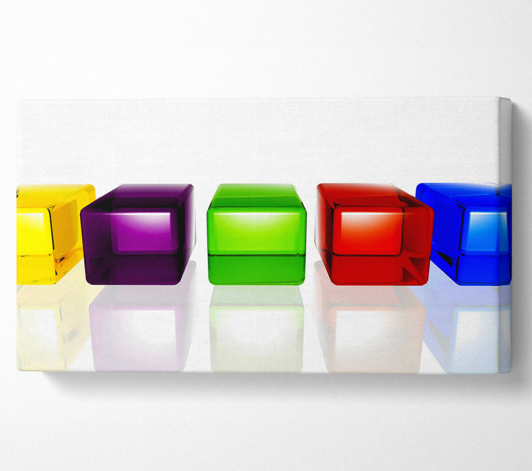  A Canvas Print of Rainbow Cubes Canvas Wall Art